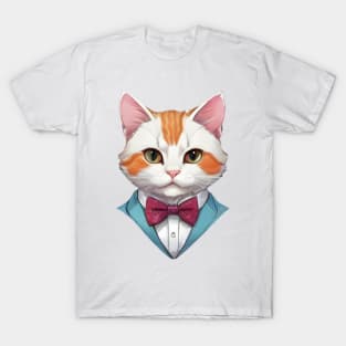 Fancy Cat with Bowtie no.15 T-Shirt